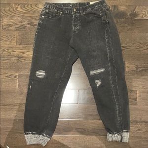 Rag & Bone Miramar Faux Jean Sweatpants size M